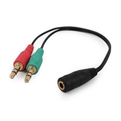 Gembird Schwarz - Cca-418 Audiokabel 0,2 M 3,5Mm 2 X 3,5Mm Grün, Rot