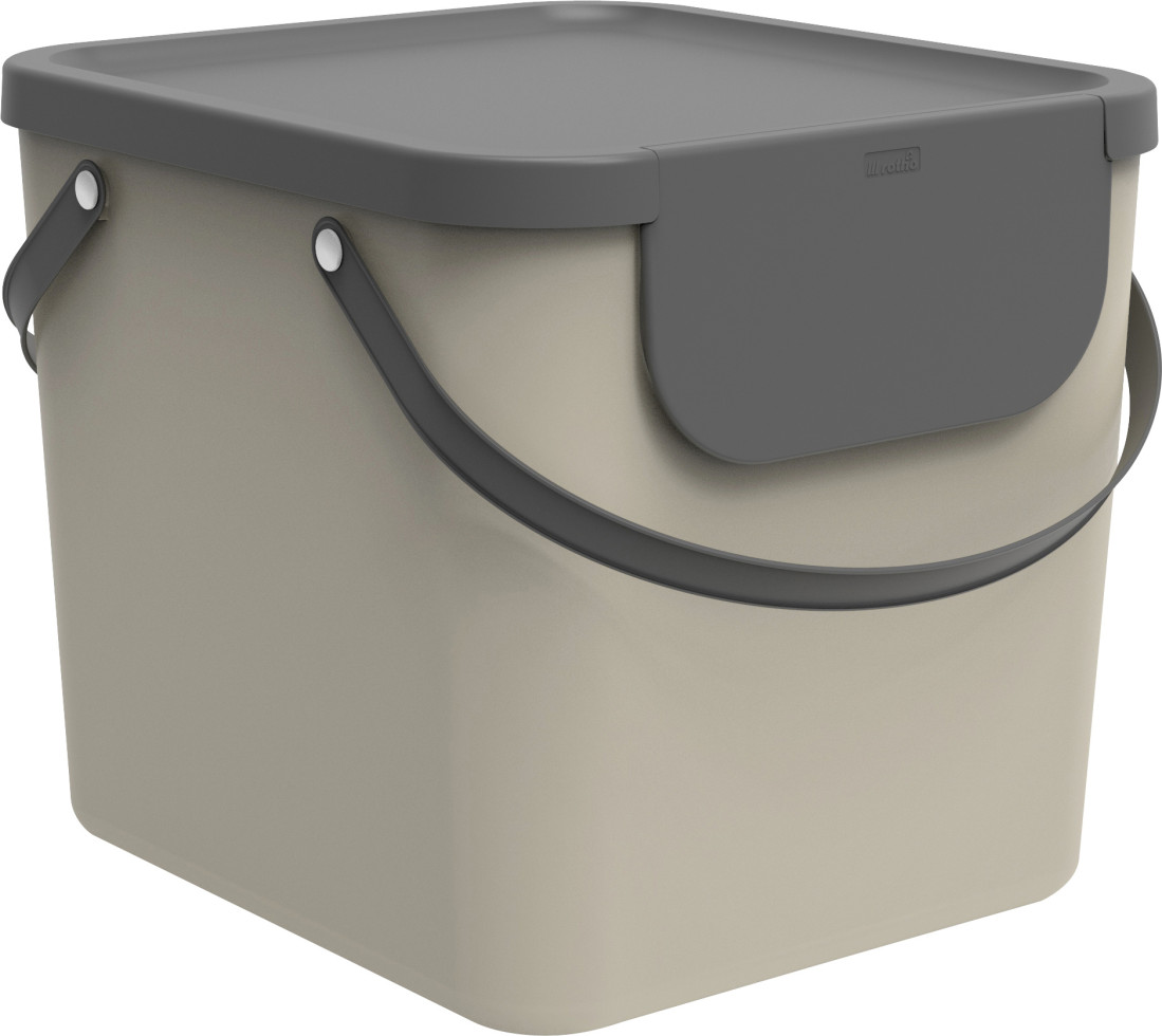 Rotho Braun Sortierkorb Albula 40L Cappuccino, Abfalleimer, - Bild 4