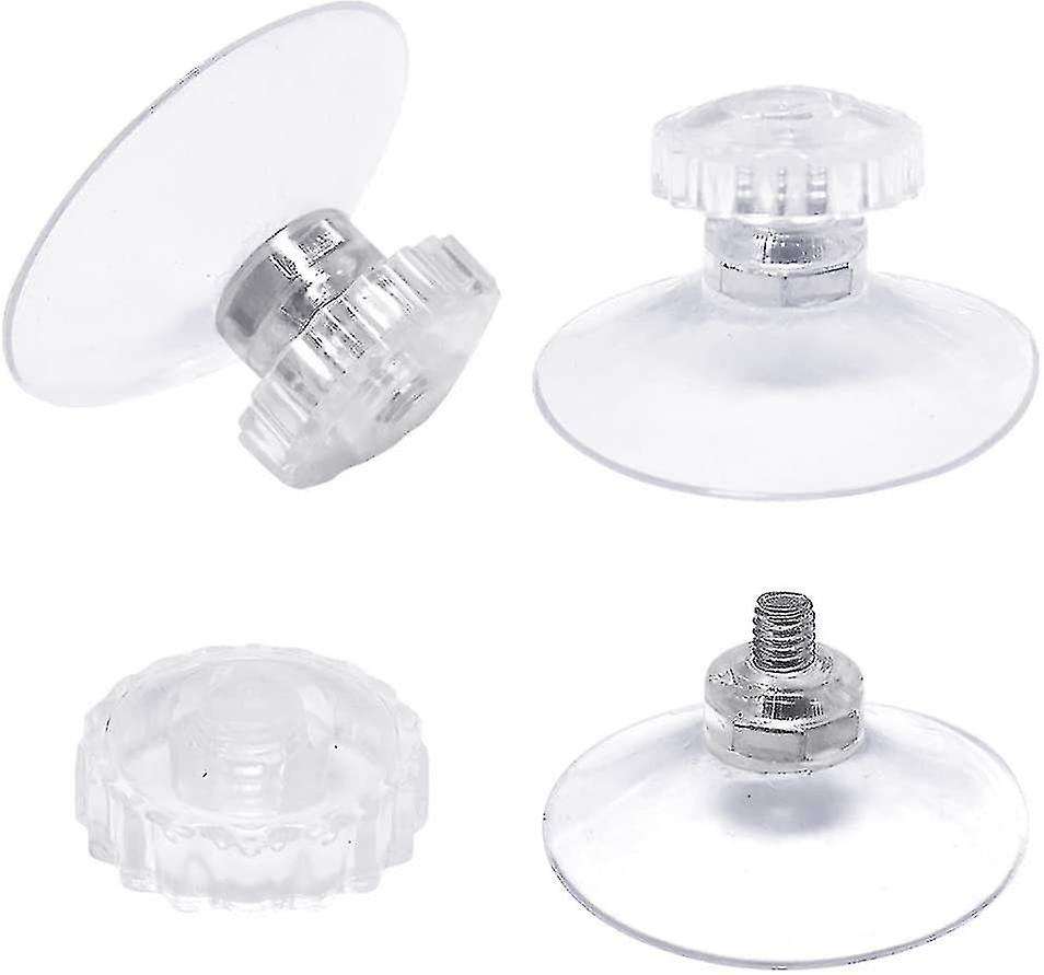 Ventouse transparente 45 mm avec filetage et écrou moleté, lot de 30