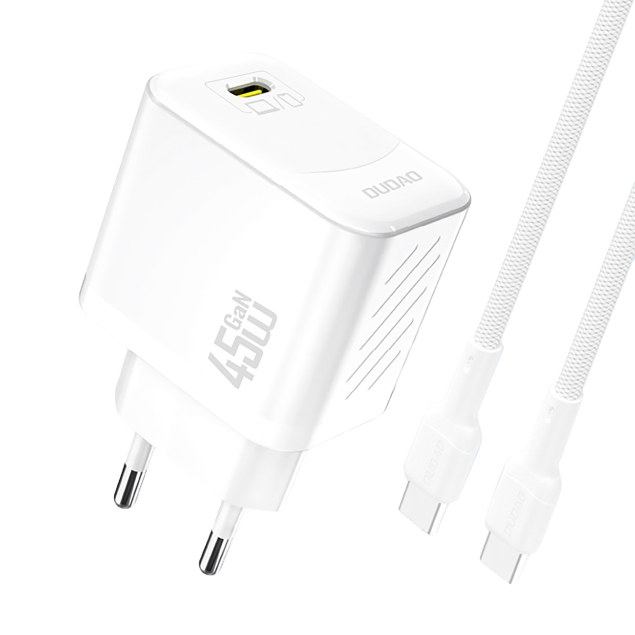 Oem Gan-Wandladegerät Mit Usb-C-Kabel, 45 W – Weiß
