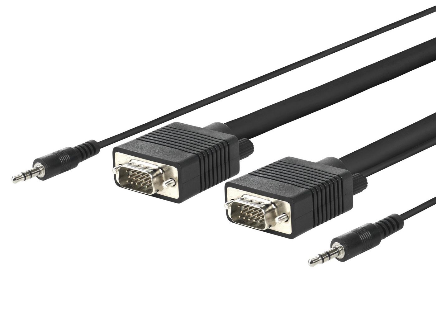 Vivolink Schwarz Provgas15 15M Vga (D-Sub) + 3.5Mm Vga (D-Sub) + 3.5Mm Es Video Kabel Adapter - Video Kabel Adapter (15M, Vga (D-Sub) + 3.5Mm, Vga (D-Sub) + 3.5Mm, Männlich, Männlich, Rechts)