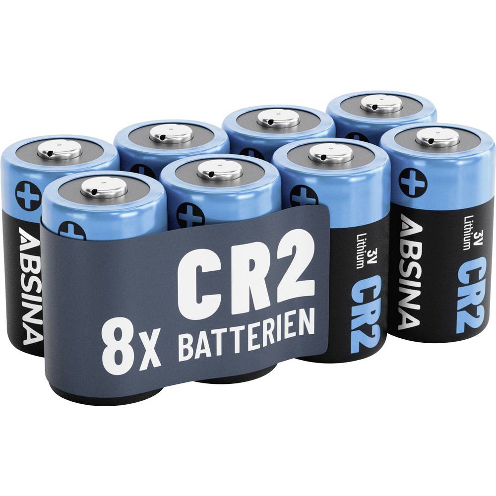 Absina Spezial-Batterie CR2 Lithium 800 3V 8St.