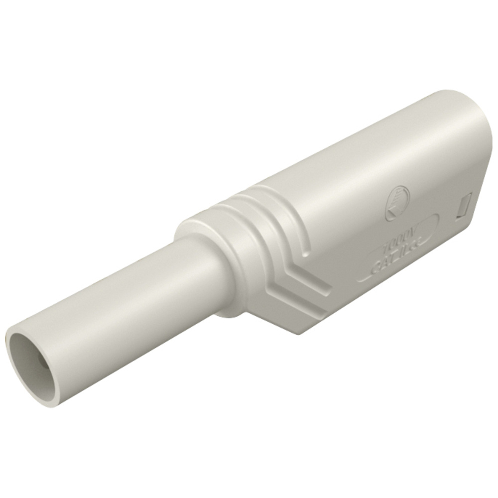 Sks Hirschmann Weiß - Las S G Sicherheits-Lamellenstecker Stecker, Gerade Stift-Ø: 4 Mm 1 St.