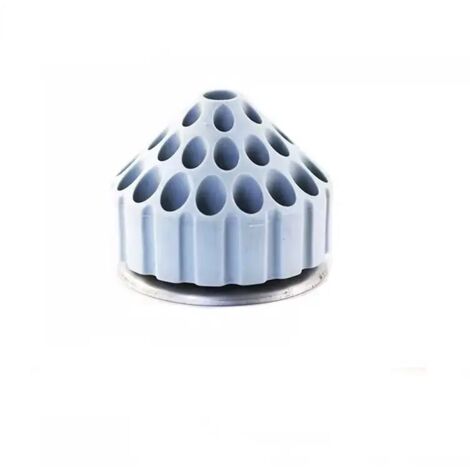 Boîte à outils rotative à 360° en plastique d'ingénierie, base acier inoxydable, 35 trous, gris