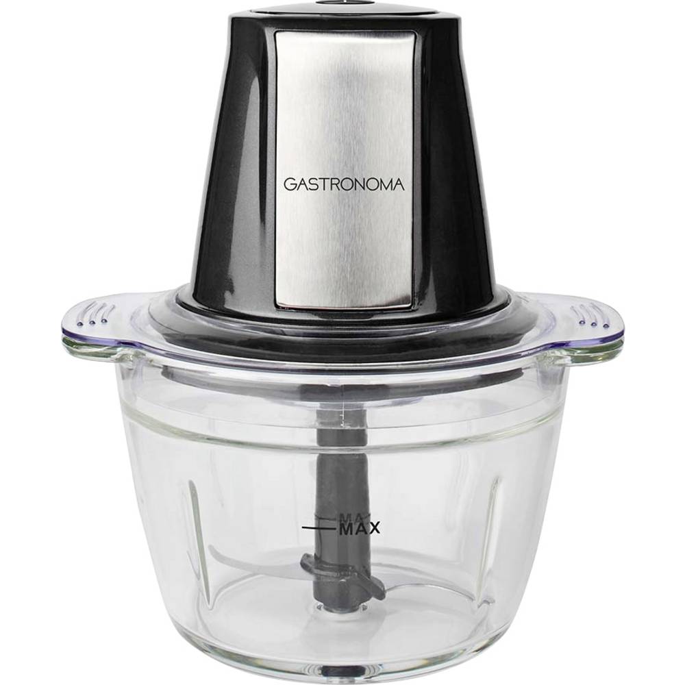 Gastronoma 500W Mini Food Processor, 1L Glass Jar Bowl Chopper Shredder with Stainless Steel Blades, Perfect for Salad Nuts Salsa Dips Fruit Vegetable