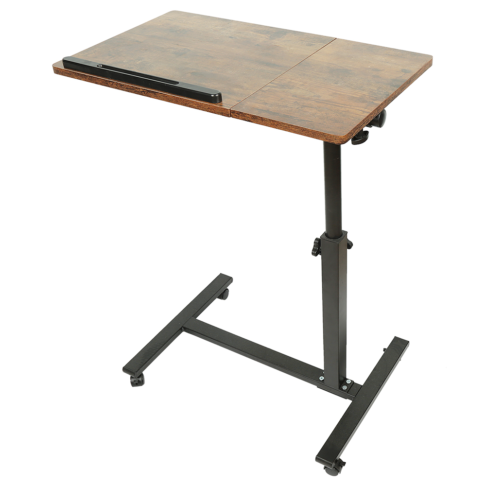 Dyhf - Table Roulante De Lit Canapé Avec 4 Roulettes Hauteur Réglable