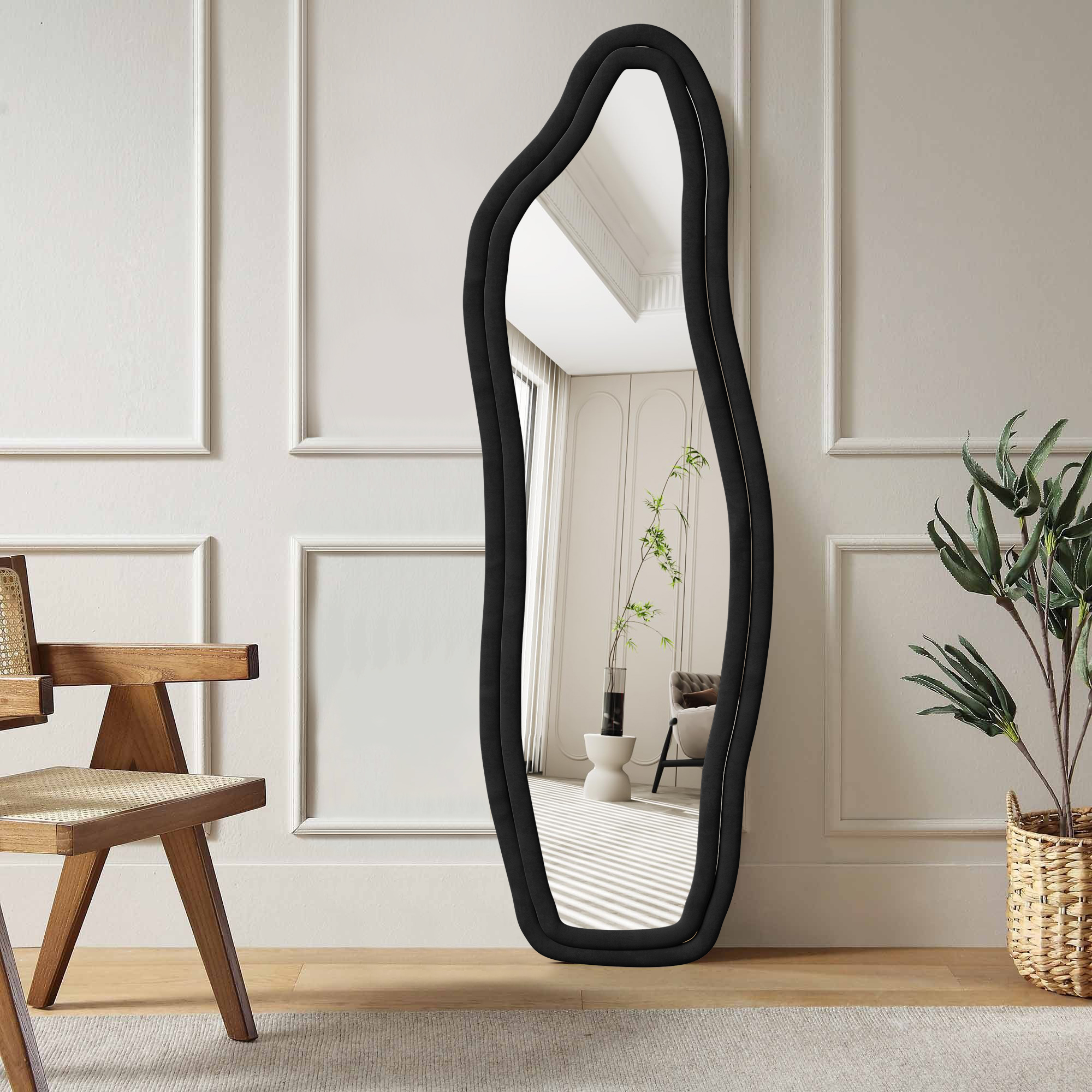 Miroir Sur Pied Velours - 160x50 Cm - Grand Miroir Sur Pied