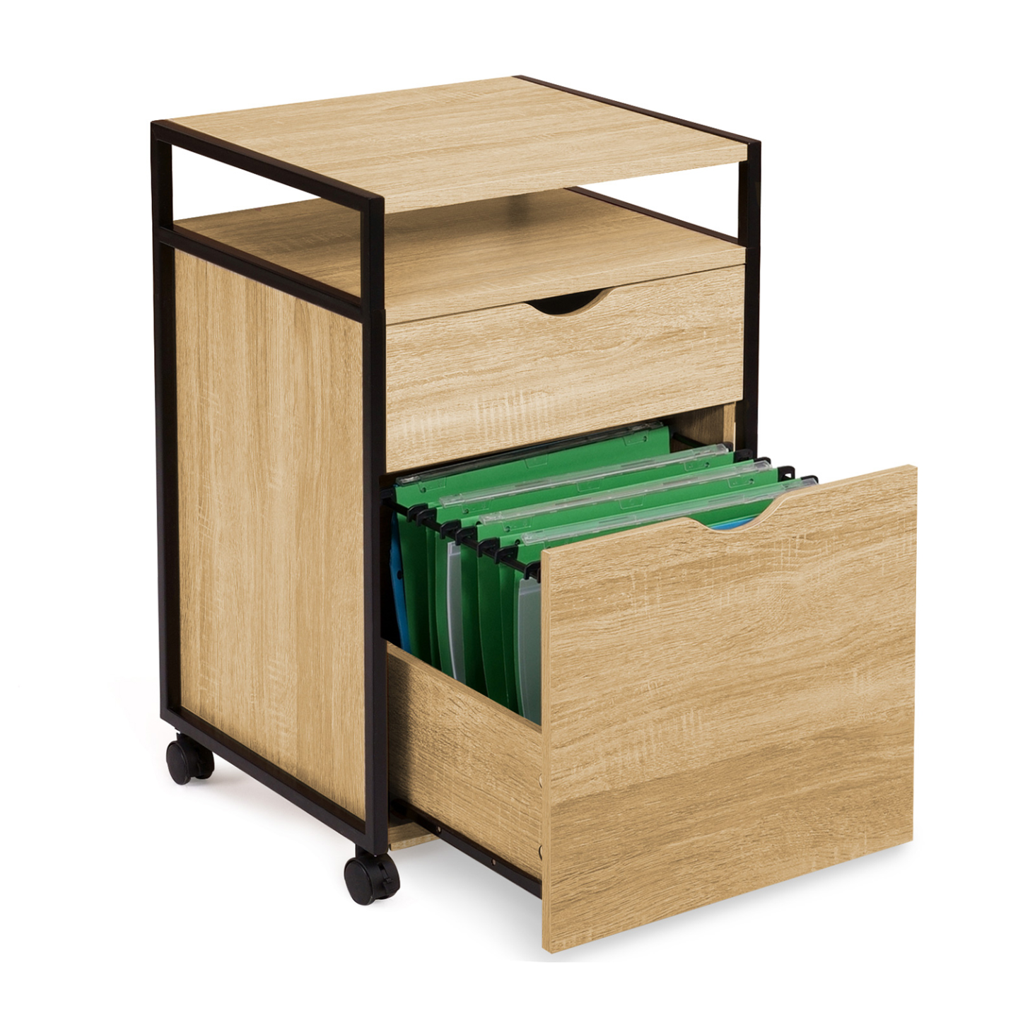 Idmarket - Caisson De Bureau Support Imprimante Detroit 2 Tiroirs