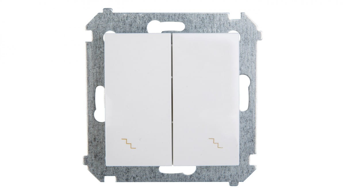 Kontakt DW6/2L.01/11, Schalter + Taster, Weiss - Bild 6