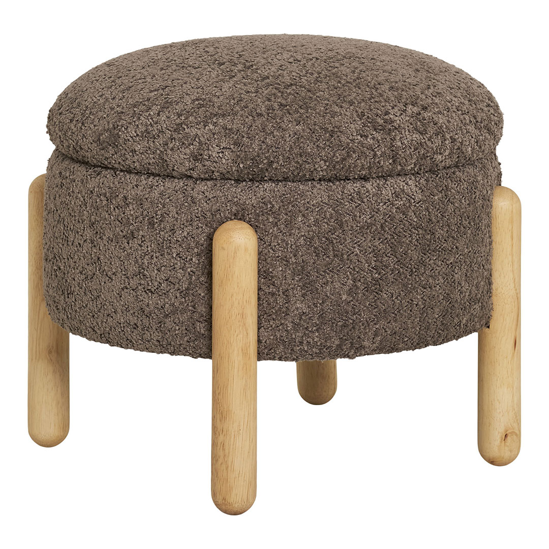 House Nordic Braun - Medas Pouf Mit Aufbewahrung