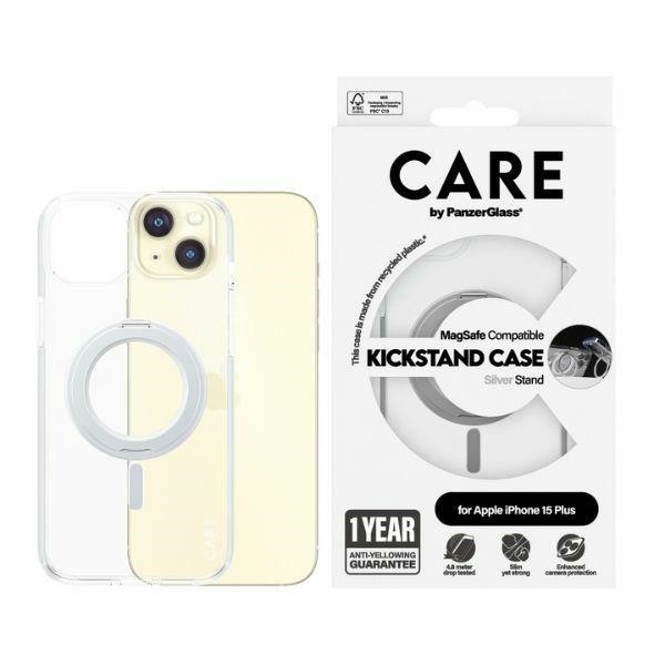 Oem Schutzhülle Für Iphone 15 Plus Panzerglass Mit Ständer Und Magsafe-Funktion, Silber