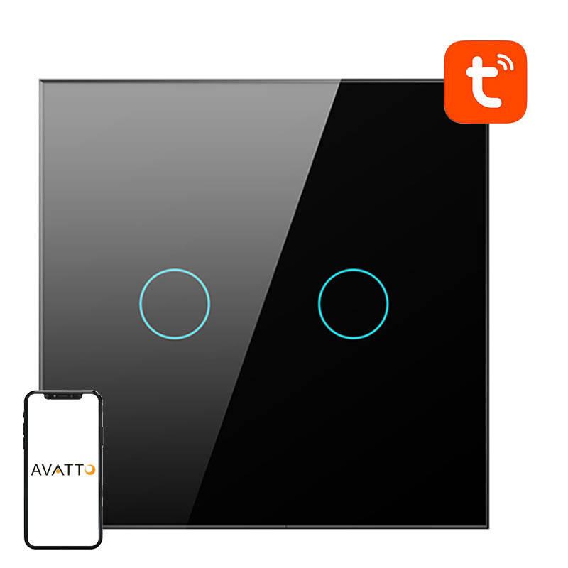 Touch WiFi Lichtschalter Avatto Dual TUYA TS02-EU-B2 - Bild 6