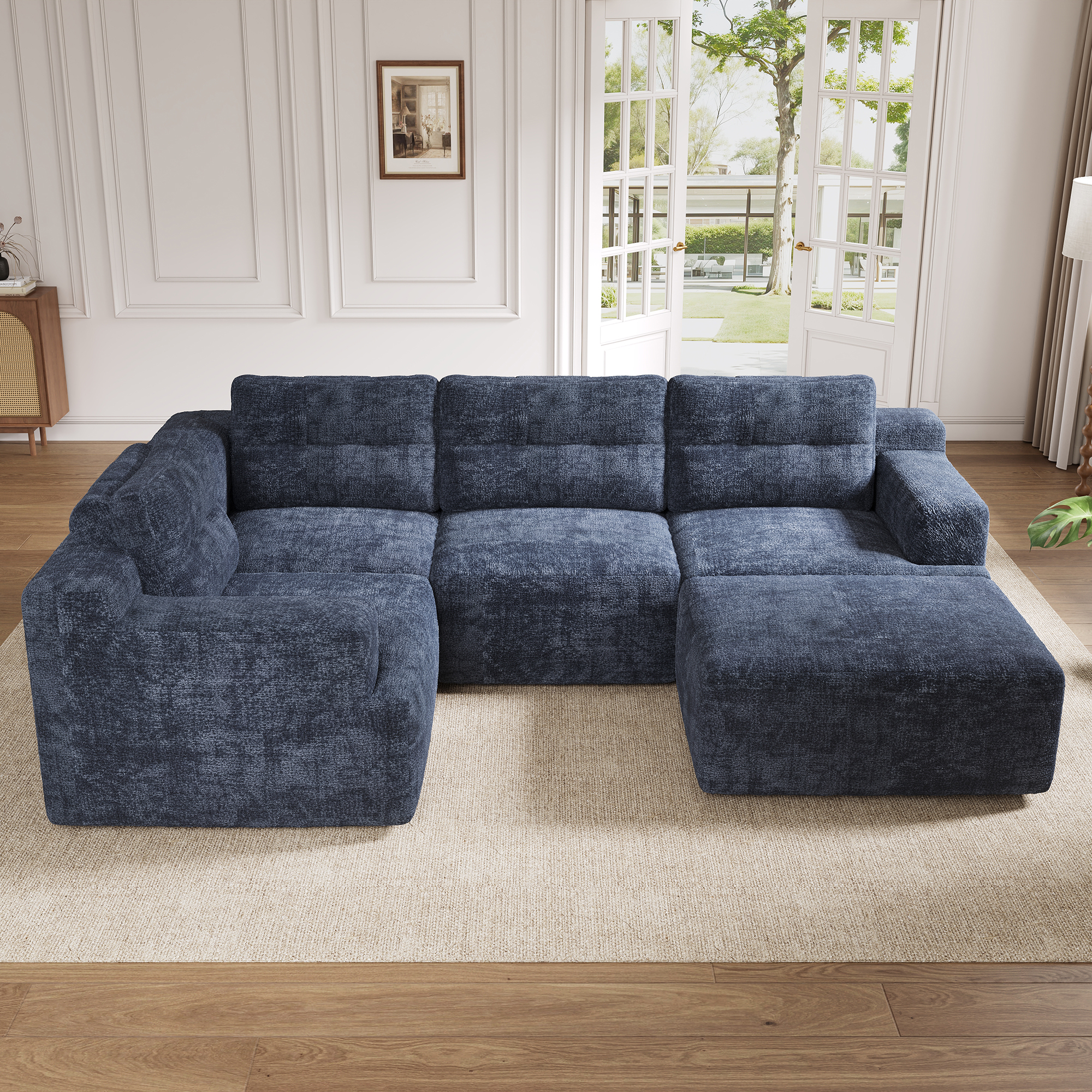Canapé Modulable 5 Places 252×180×82 Cm 