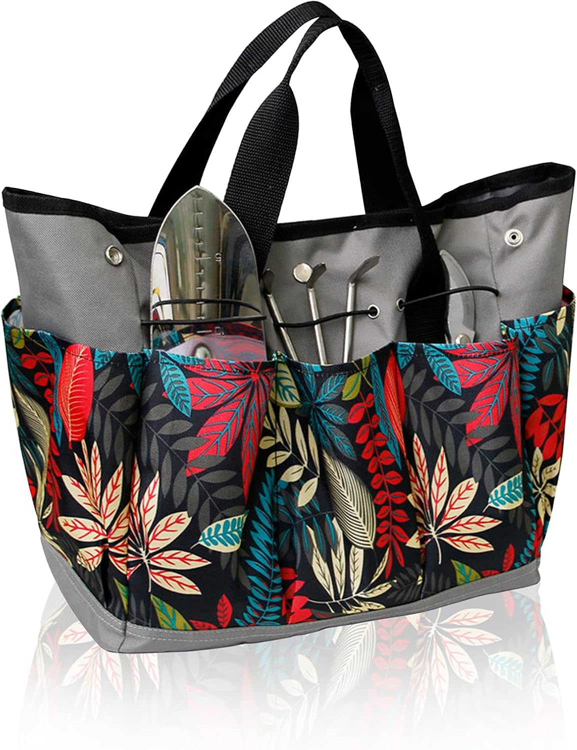 Sac de rangement pour outils de jardin et outils lourds, intérieur et extérieur, noir