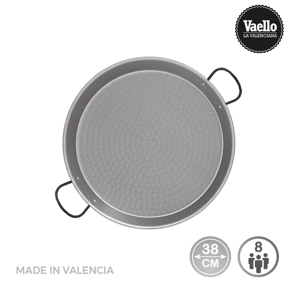 Padella Per Paella In Acciaio Lucido Per Induzione E Vetroceramica �38cm (8 Persone) Vaello Vaello