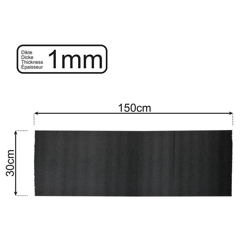 Proplus Schwarz Rutschfeste Matte 150X30cm 1Mm