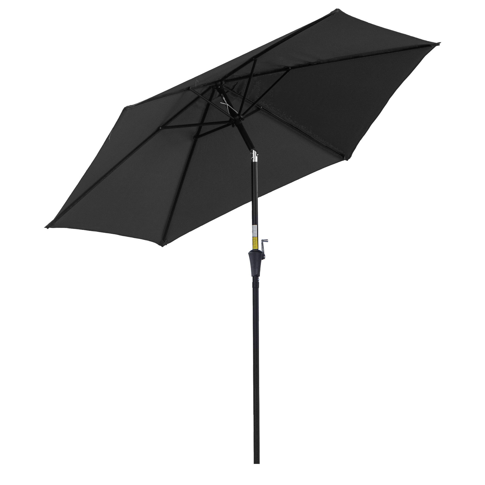 Outsunny – Parasol Droit Inclinable 2,6 M – Mât Aluminium Démontable