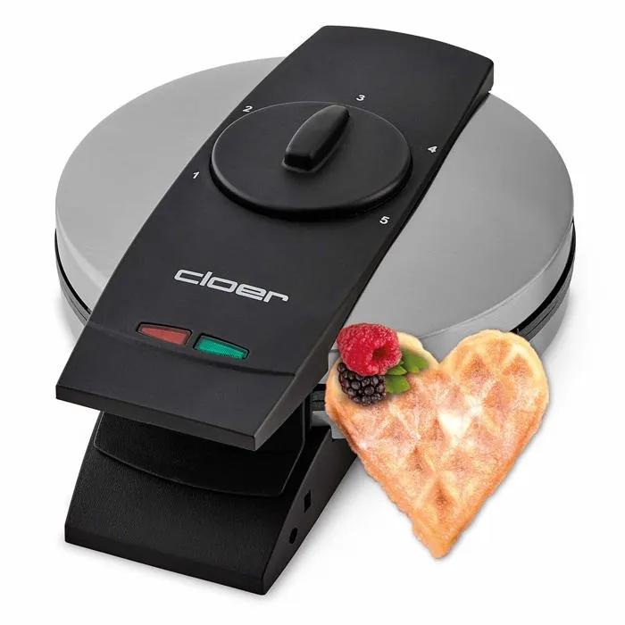 Cloer 1639SR Waffeleisen 5 Waffel(n) Schwarz - Edelstahl (1639SR)