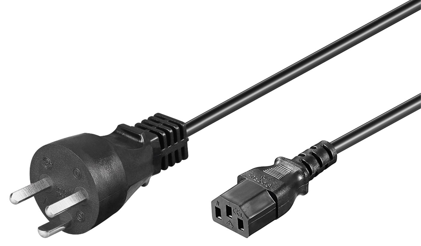 Microconnect Schwarz -Stromkabel Dänemark Edb-C13 1,8 M