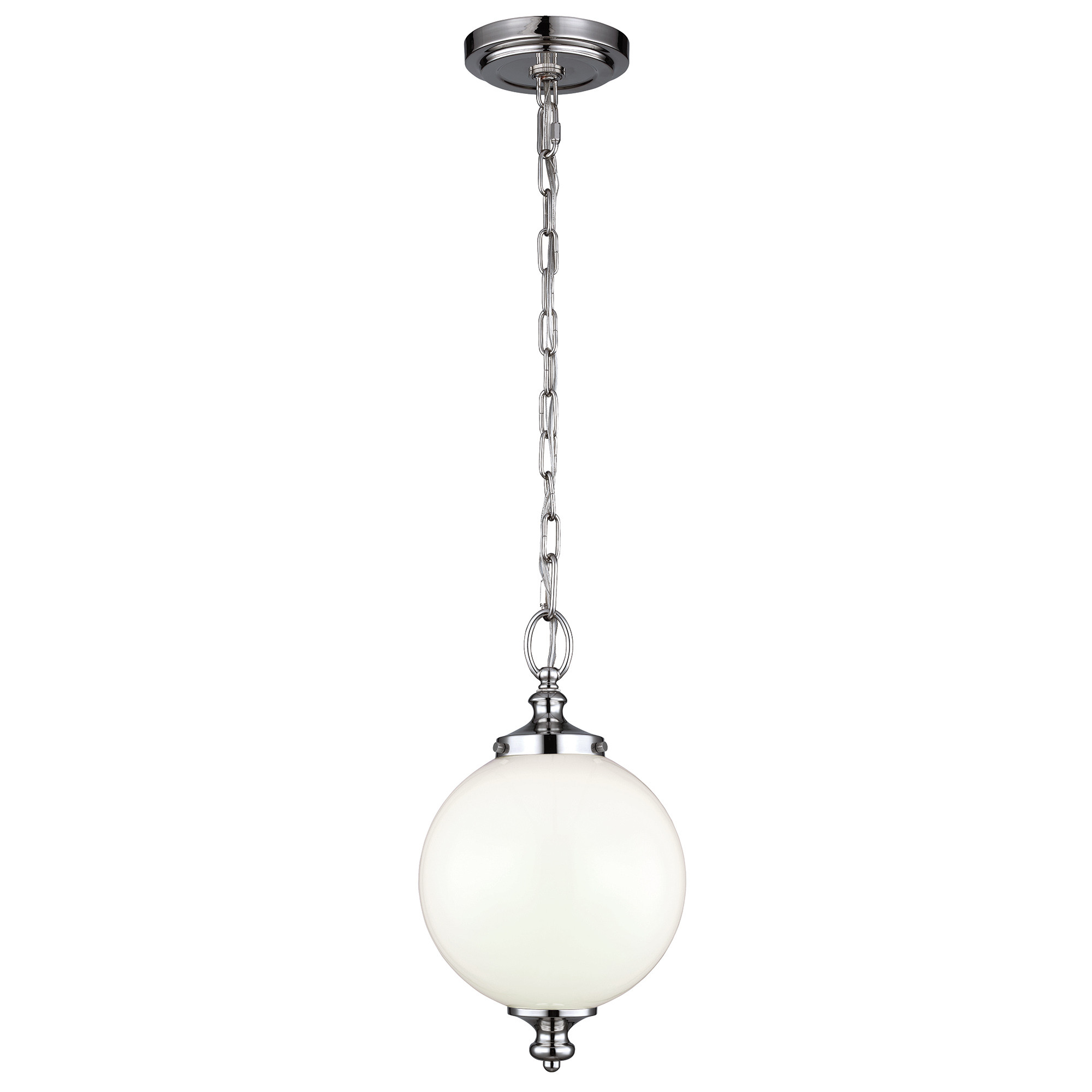 Elstead Parkman - 1 Light Small Globe Deckenanhänger Aus Poliertem Nickel, E27