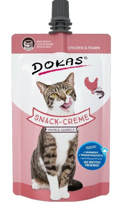 Dokas Cat Snack-Creme Huhn & Garnele | 14 X 90 G - Bild 3