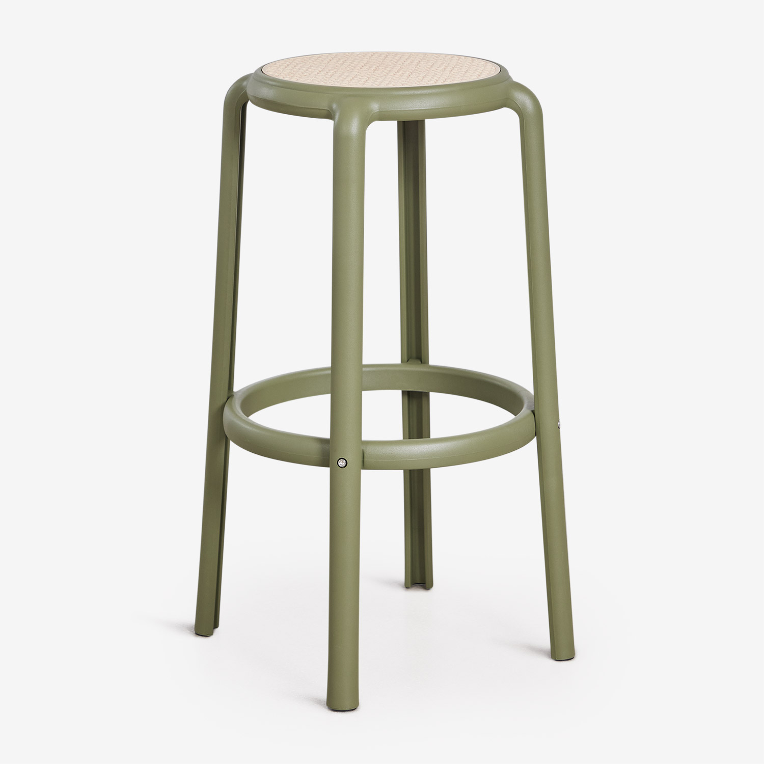 Tabouret De Jardin Haut En Polypropylène Omara Sklum Vert Olive Intense ↑75 Cm
