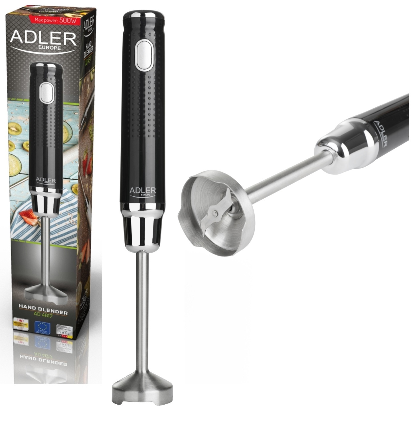 Fabrilamp Adler Ad 4617 Stabmixer Stabmixer Schwarz, Silber 350 W