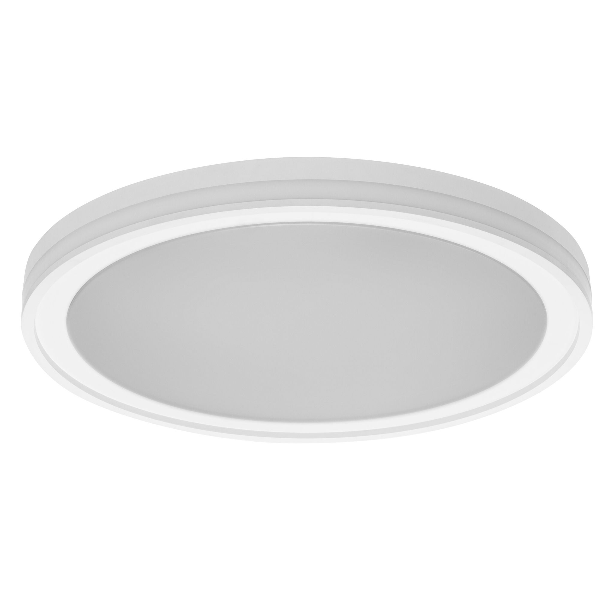 Orbis Circle Smart+ Wifi Leuchte Ø 46cm, Dimmbare Runde Led Deckenleuchte Für Den Innenbereich, 28w, Farbtemperatur Von 3000 - 6500k, 2400 Lumen, 2 Lichter Für Weißes Und Farbiges Licht, Weiß - Ledvance