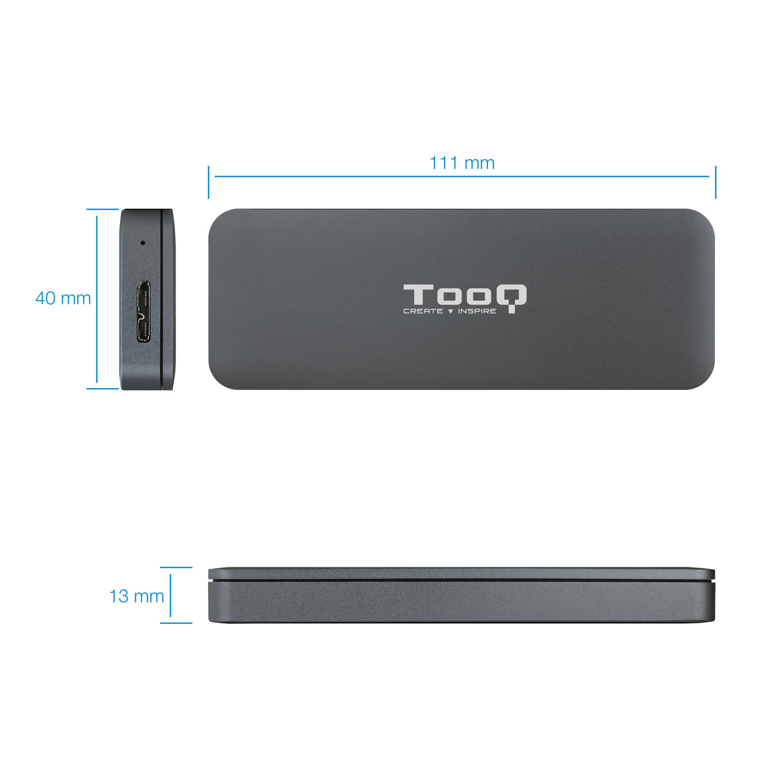 Oem Grau Externes Ssd M.2 Ngff Usb-Gehäuse