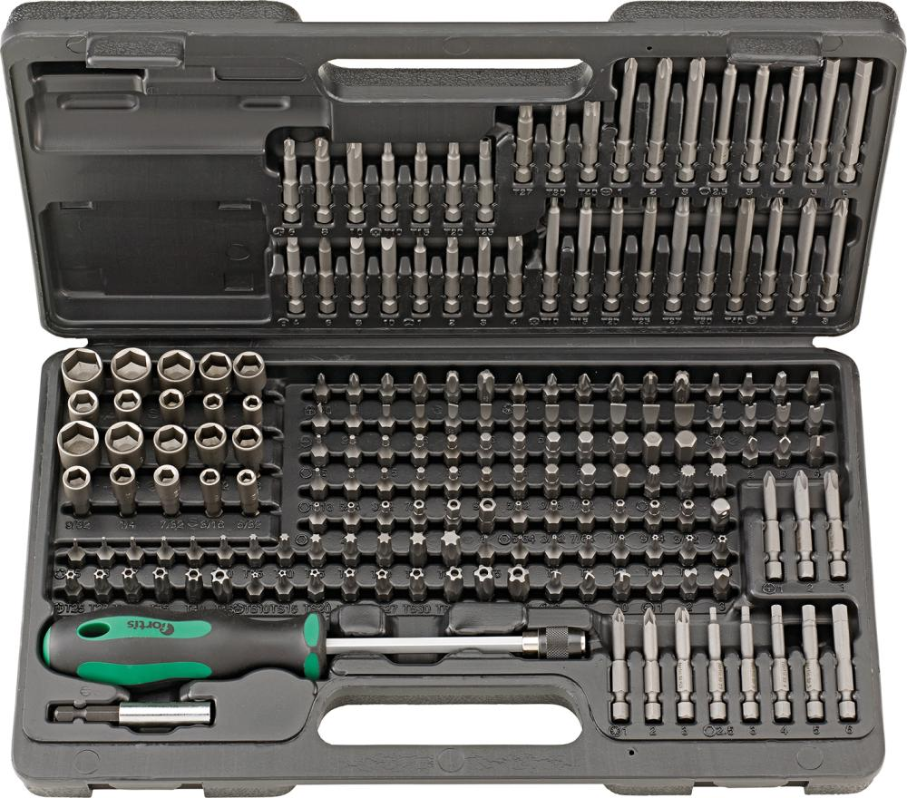 Fortis , Bits, Bit Sortiment Gemischt Mit Schnellwechselhalter 185 Teile - Bild 2