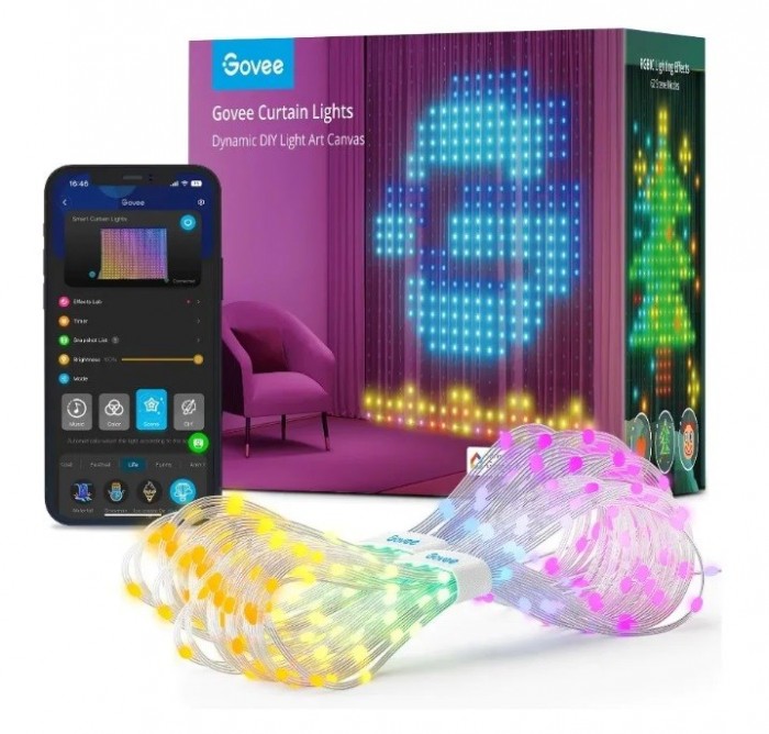 Mehrfarbig Govee - Wifi & Bluetooth Vorhangleuchten - Bild 4