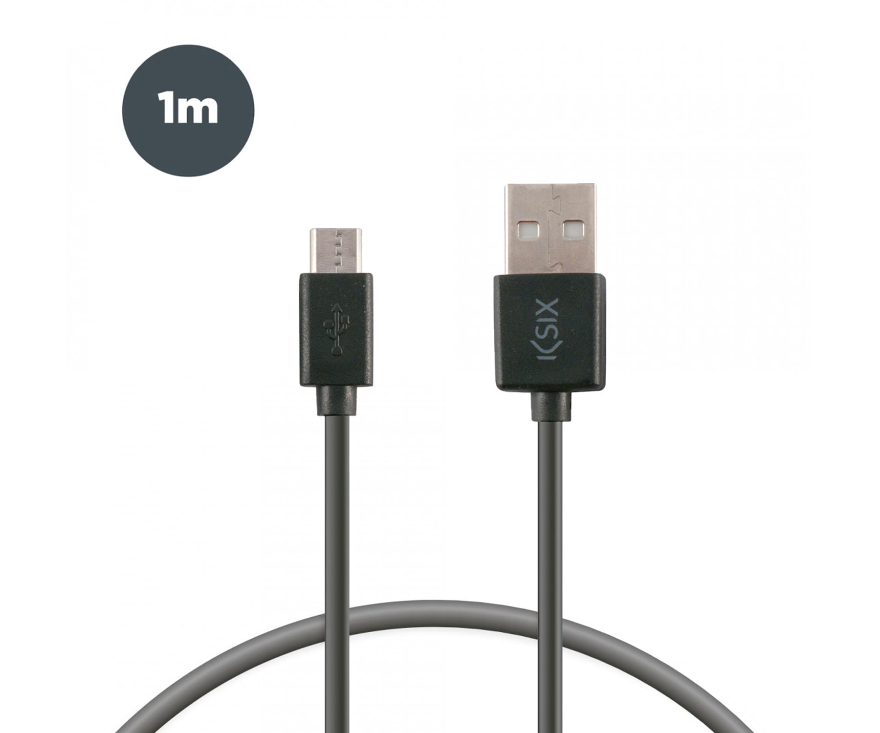 Ksix Schwarz Hochgeschwindigkeits-Lade- Und Datenkabel Usb-A Zu Micro-Usb 20 W, Schnellladung, 1 M, - Bild 2