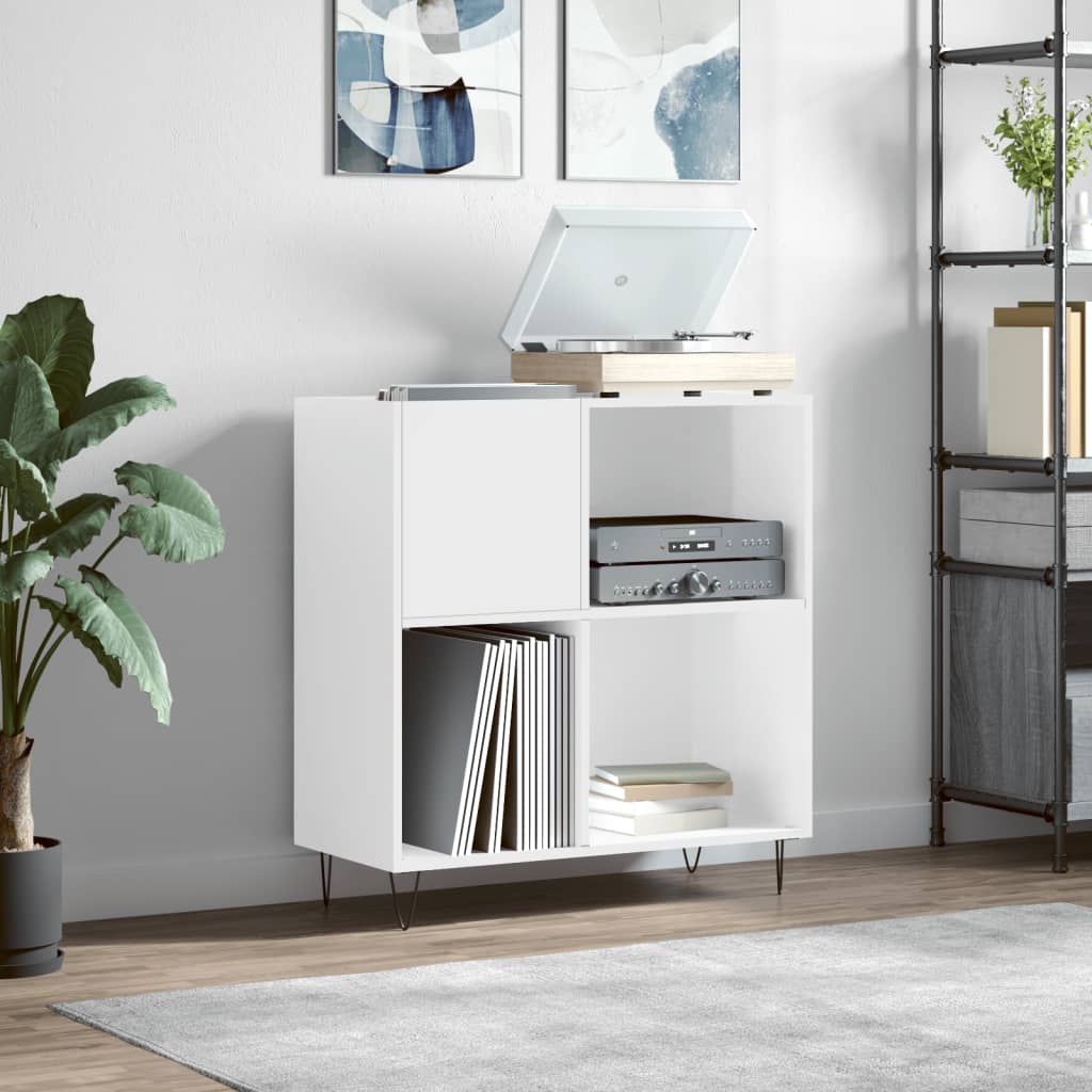 Vidaxl - Armoire À Disques Blanc Brillant 84,5x38x89cm Bois D'Ingénierie
