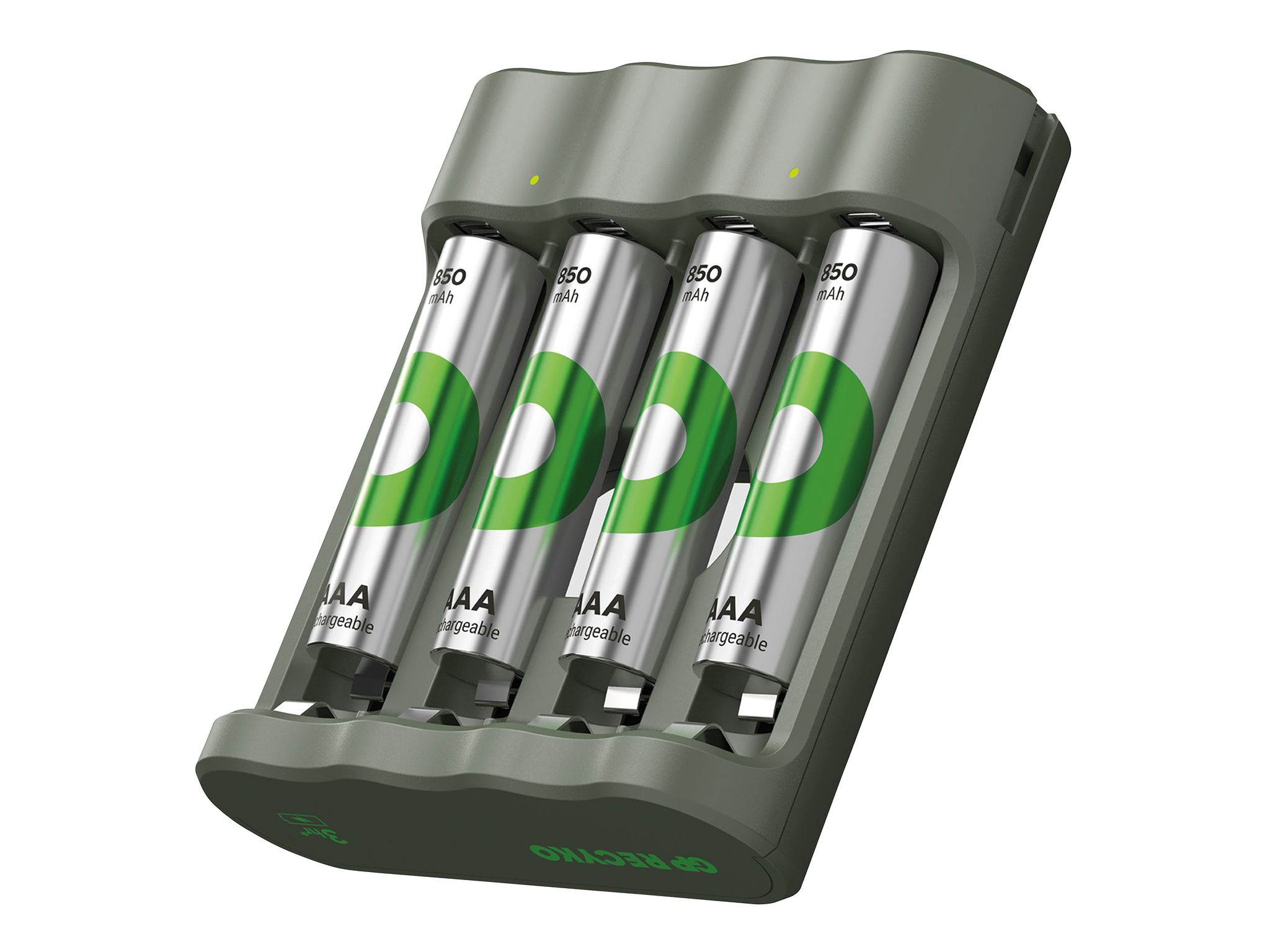 Dunkelgrau Gp Recyko B441 Usb-Akku-Ladegerät Inkls. 4Xaaa Nimh Akkus - Bild 5