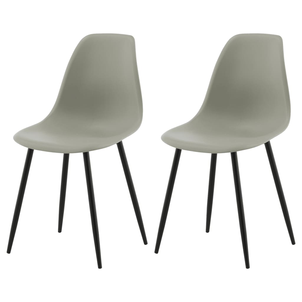 Venture Design Grau Polar Plastic Esszimmerstuhl, Er Kunststoff Und Schwarzes Metall, - Image 4