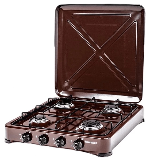 Ravanson Braun/Schwarz Kochfeld K-04Br 4 Gaszonen Metallgehäuse - Bild 3