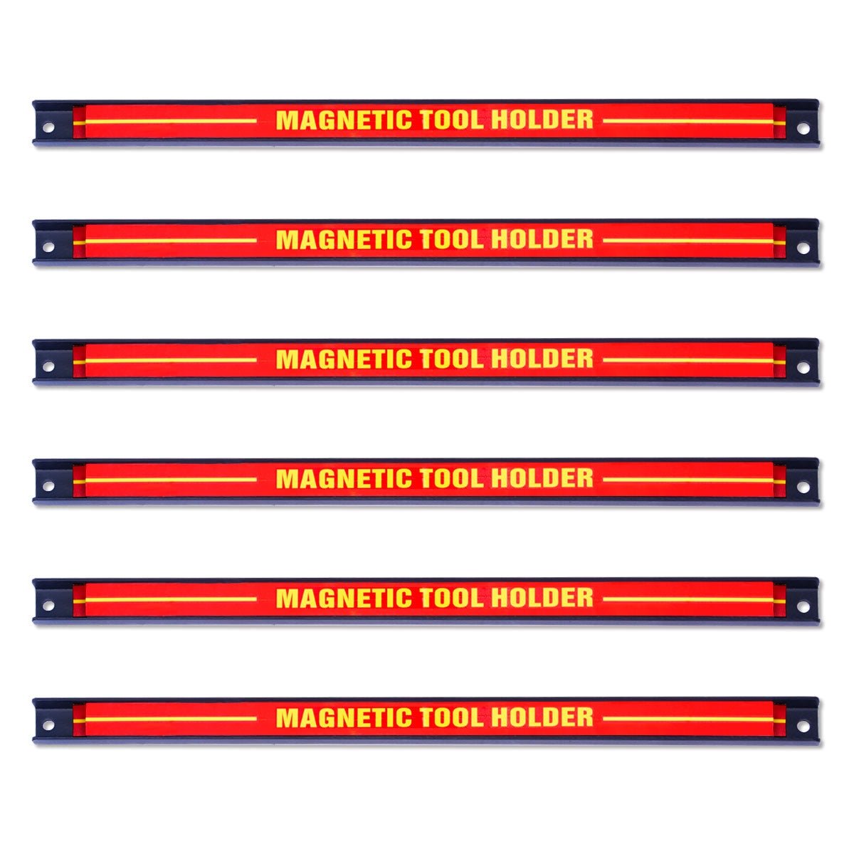 Barres magnétiques pour outils 46 cm, acier au carbone, 10 kg par barre, lot de 6
