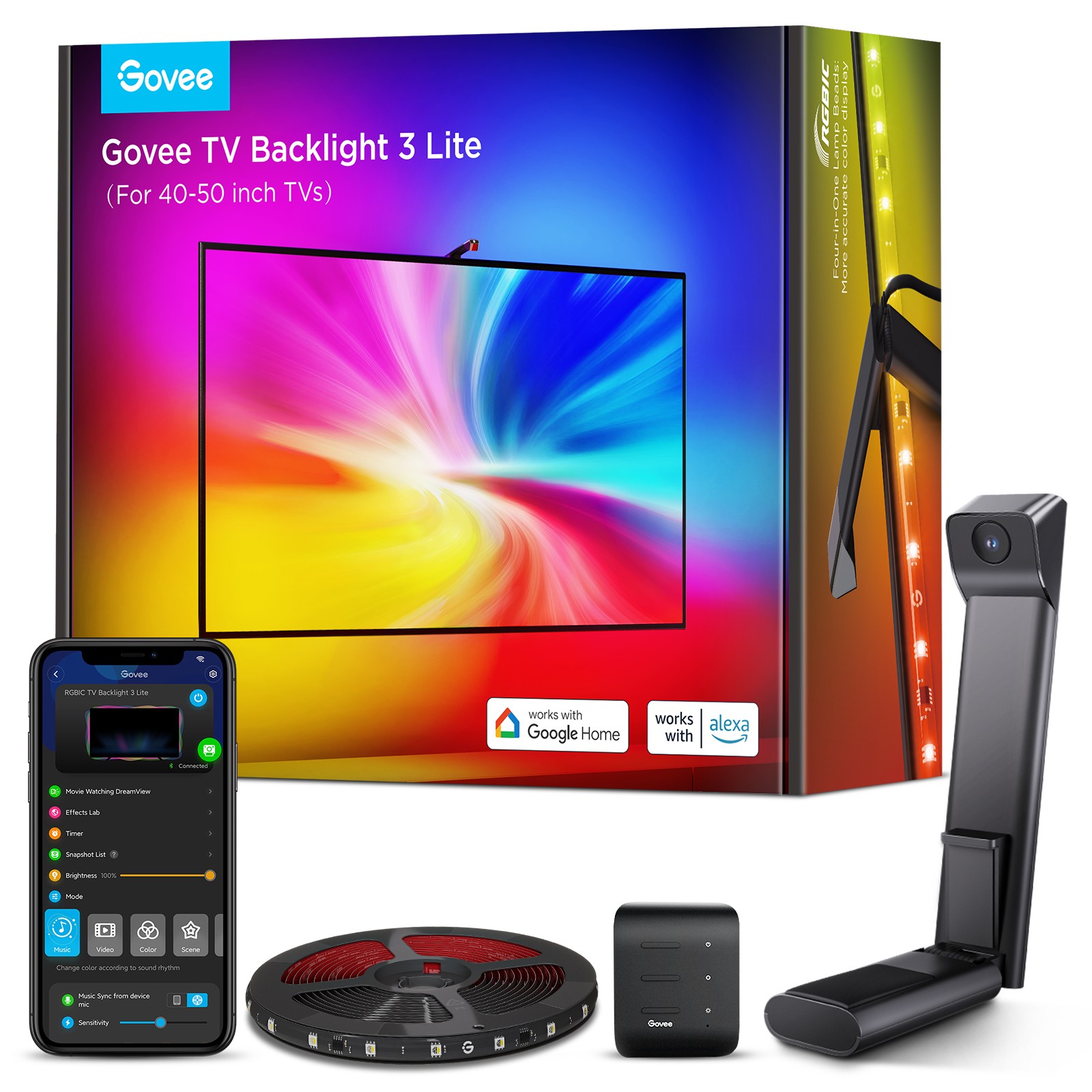 Joom Marketlink Europe Bunt Govee H6097 Tv-Hintergrundbeleuchtung 3 Lite Divers - Bild 6