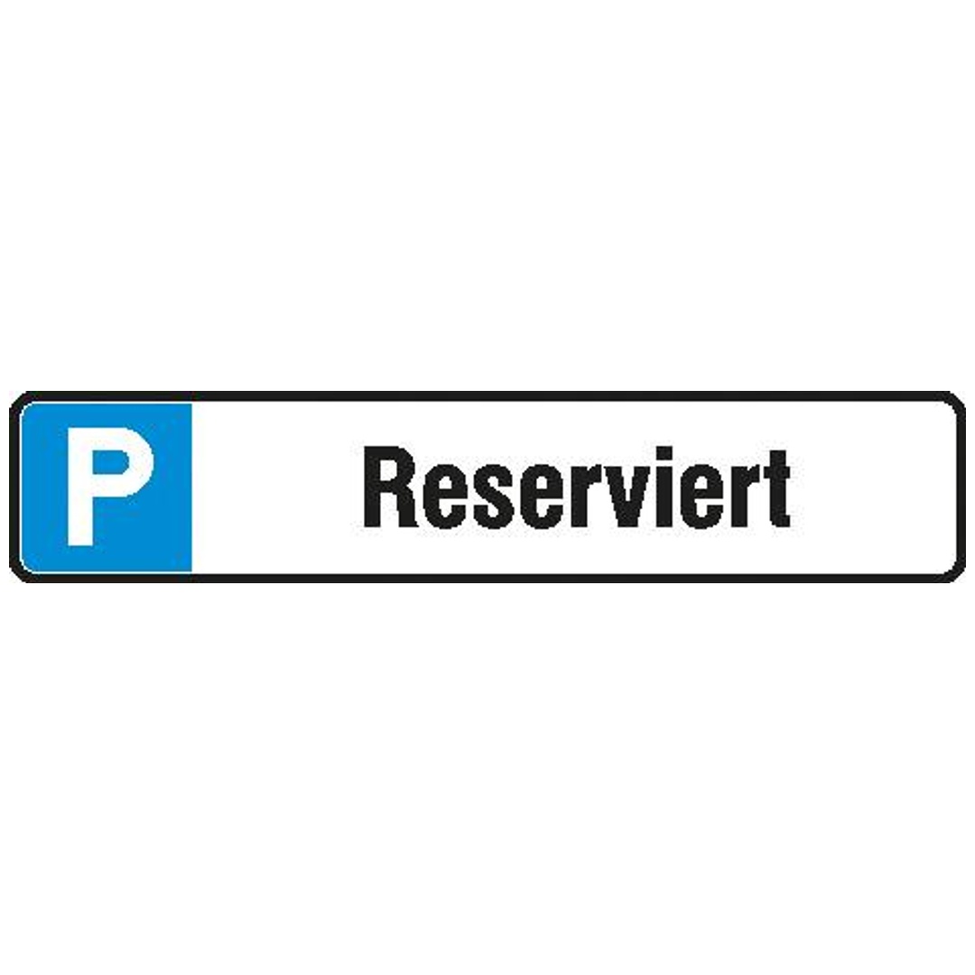 Format Grau Parkplatzschild Alu B520xh110 Mm, Reserviert