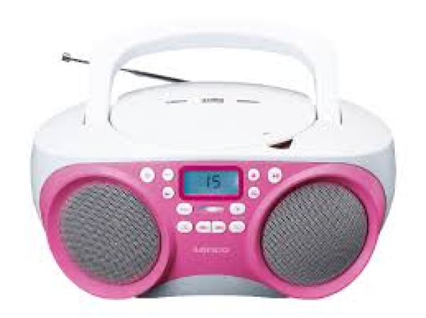Lenco SCD-301PK - Portable FM radio with CD MP3 - PinkWhite - Bild 5