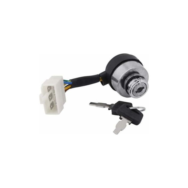 Commutateur à clé de contact 6 fils pour générateur gaz 2.5-6.5 kW, noir