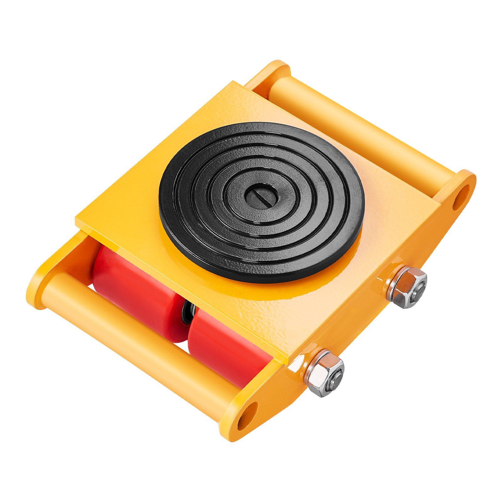 Chariot de déplacement pour machines lourdes en acier carbone, roues PU pivotantes à 360°, 6 t, lot de 4