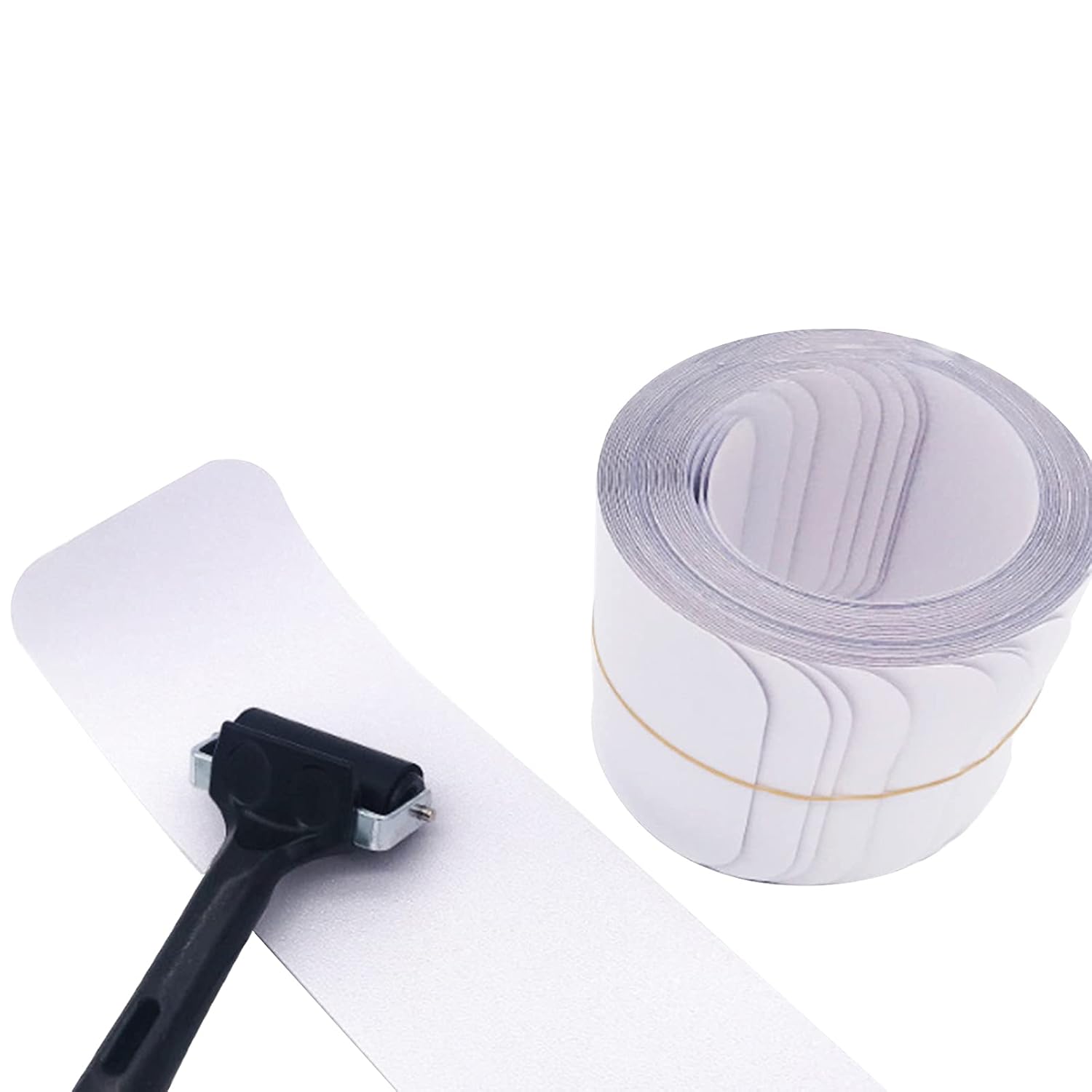 Bandes antidérapantes transparentes en PEVA, adhérence sur surfaces lisses, lot de 15