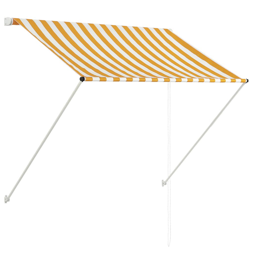 Einziehbare Markise 150×150 Cm Gelb Und Weiß Vidaxl