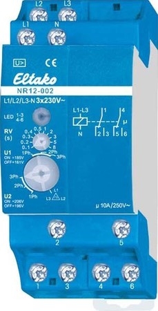 Eltako 22002330 NR12-002-3X230V Network Monitor 2 Relay Outputs 0.8W