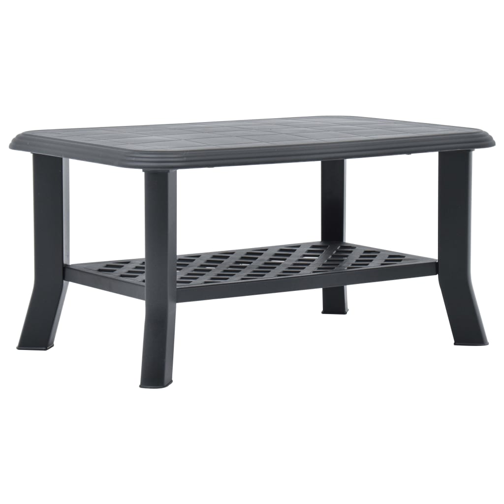 Table Basse Anthracite 90x60x46 Cm Plastique Vidaxl