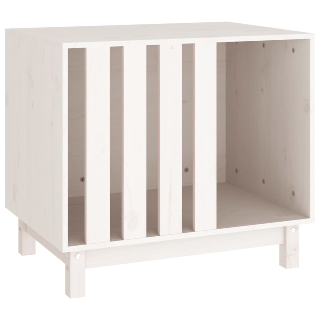 Dog House White 70x50x62 Cm Solid Wood Pine Vidaxl