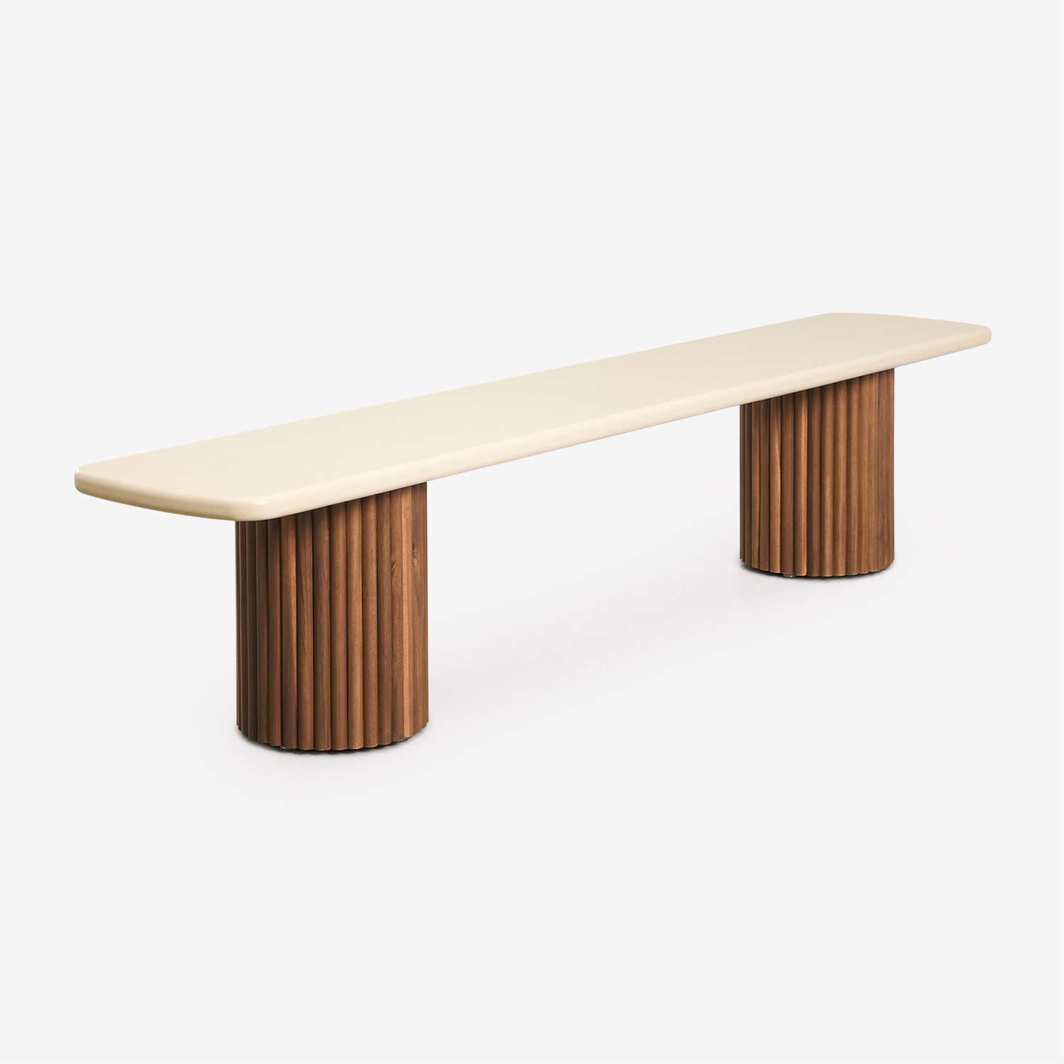 Sklum Banco de Jardín en Cemento y Madera de Acacia Sirvon