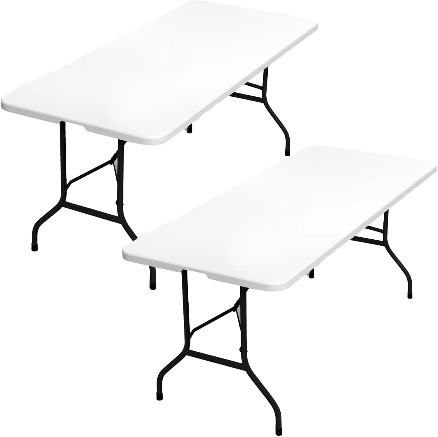 Table Pliante-lot De 2 Table Extensible 180 Cm Pour 8 Personnes