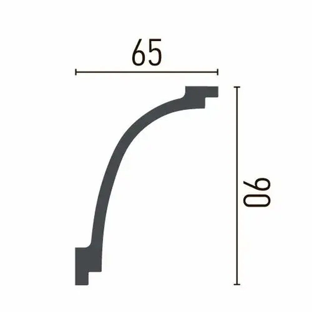 Proviston Weiß Stuckleiste Polyurethan 90 X 65 X 2000 Mm Deckenleiste